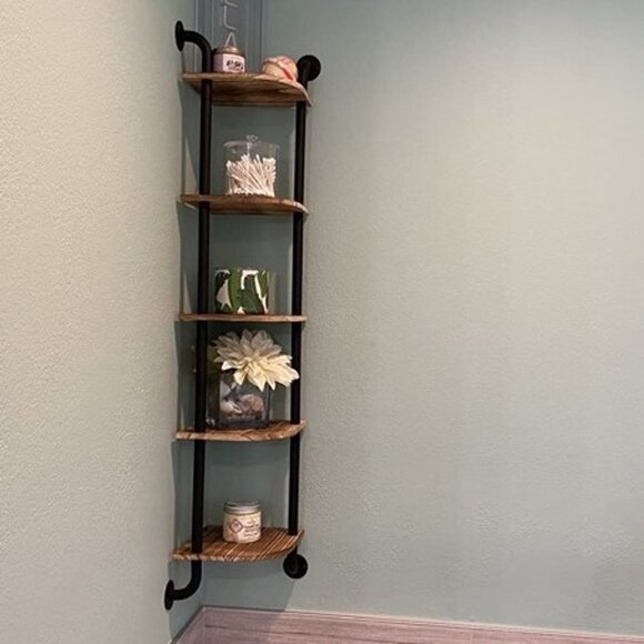 NEW 5-Tier Corner Shelf Wall Mount , Wall Decor for Home Living Room Bedroom,. - Picture 2 of 8